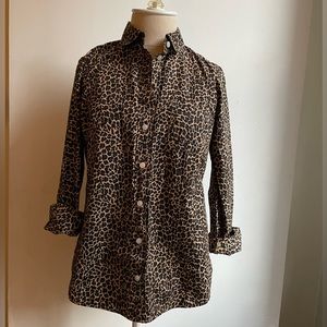 J.Crew Leopard Button Down